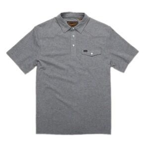 Howler Brothers Ranchero Polo Shirt Mens M Medium Gray Pearl Snap Western Cotton